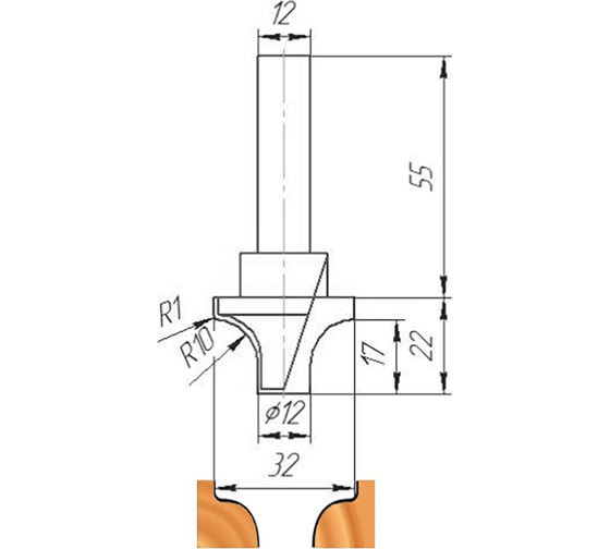 Изображение товара Фреза ФК 0345 МебельДрев 4627198885255