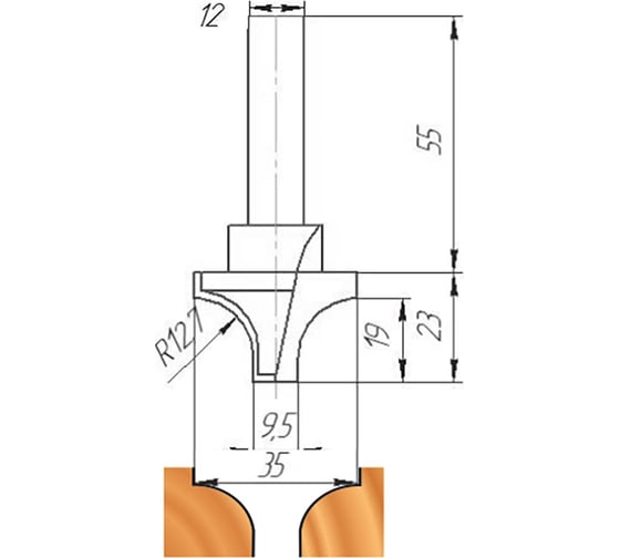 Изображение товара Фреза ФК 0348 МебельДрев 4627198885286