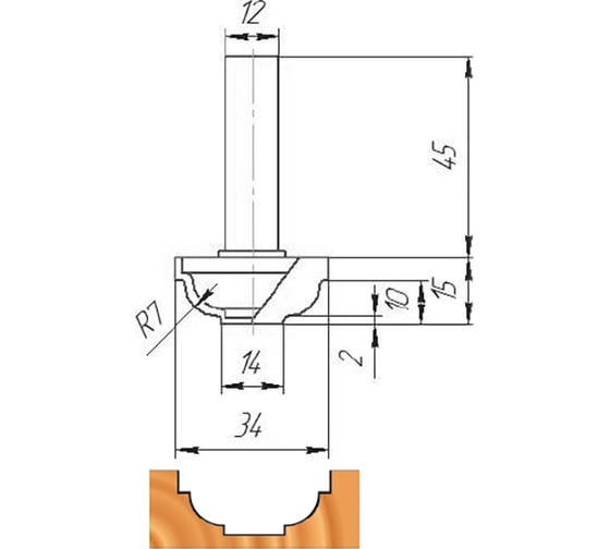 Изображение товара Фреза ФК 0060 МебельДрев 4627198884418