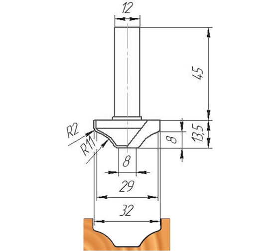 Изображение товара Фреза ФК 0020 МебельДрев 4627198884319
