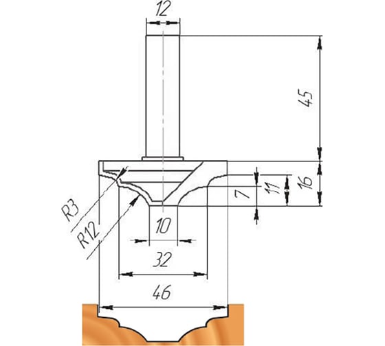 Изображение товара Фреза ФК 0280 МебельДрев 4627198884999