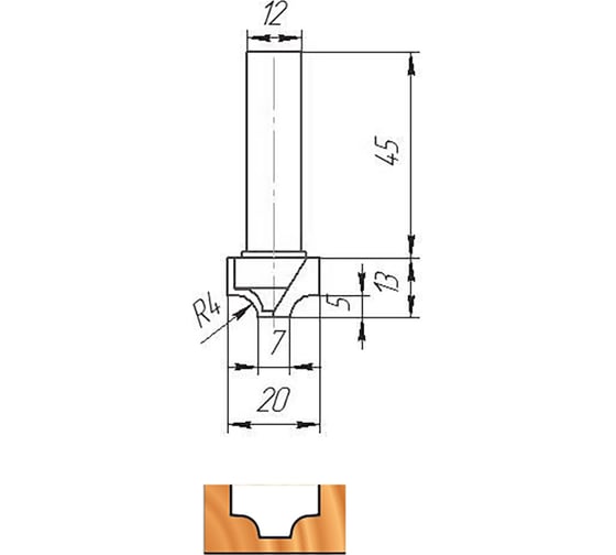 Изображение товара Фреза ФК 0154 МебельДрев 4627198884579