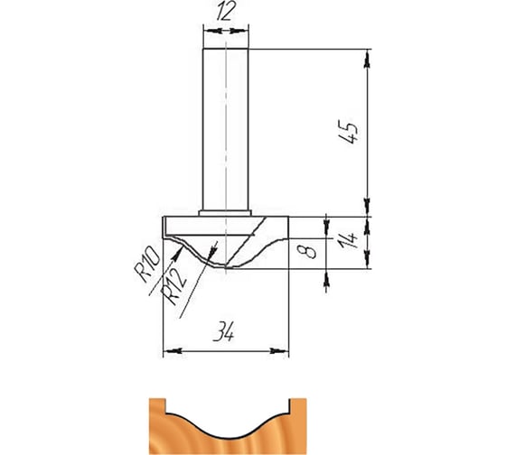 Изображение товара Фреза ФК 0090 МебельДрев 4627198884449
