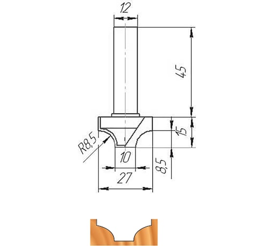 Изображение товара Фреза ФК 0400 МебельДрев 4627198885378