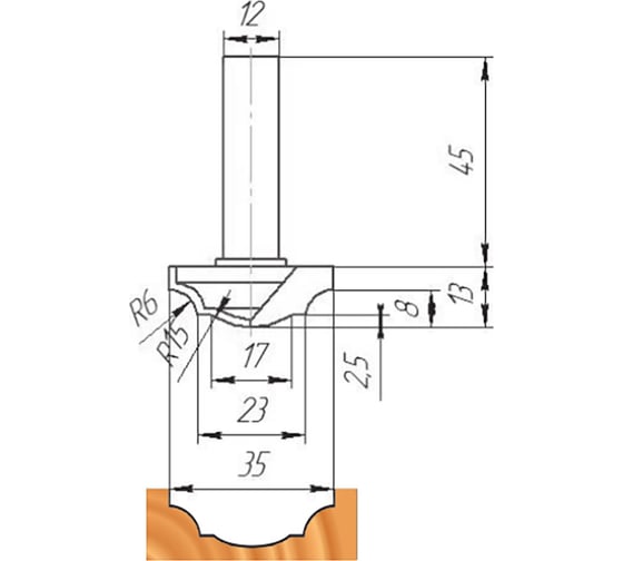 Изображение товара Фреза ФК 0290 МебельДрев 4627198885019