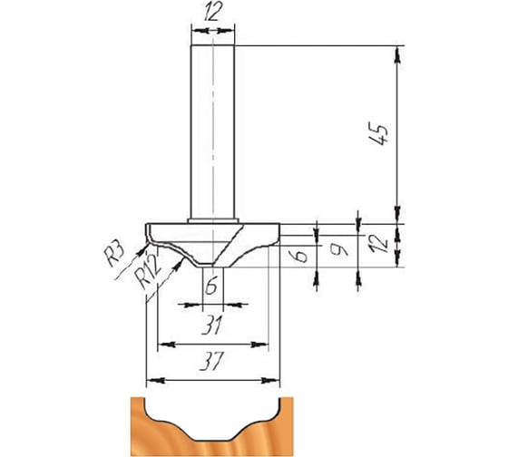 Изображение товара Фреза ФК 0330 МебельДрев 4627198885170