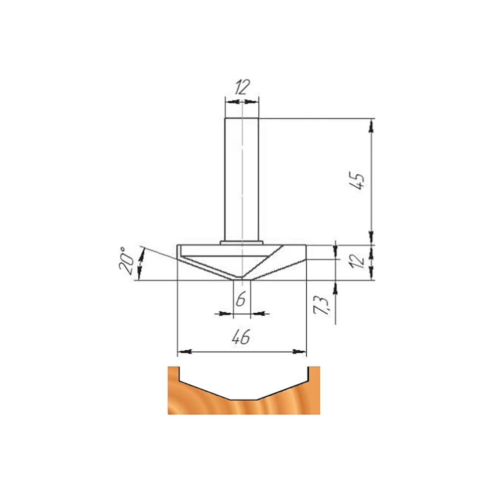 Изображение товара Фреза ФК 0500 МебельДрев 4627198885606