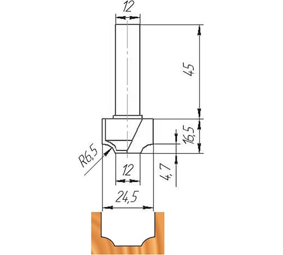 Изображение товара Фреза ФК 0406 МебельДрев 4627198885408