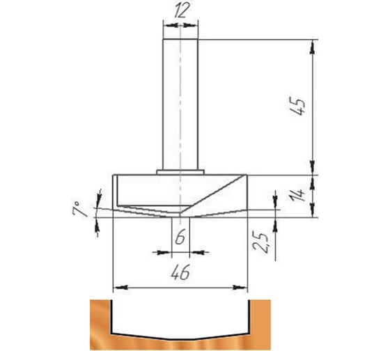 Изображение товара Фреза ФК 0505 МебельДрев 4627198885613