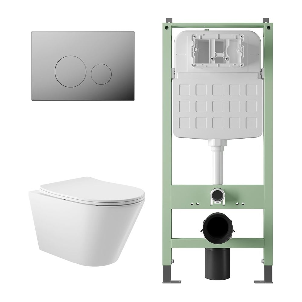 Изображение товара Комплект сантехники Alentori Система инсталляции SITEMA для унитаза с микролифтом