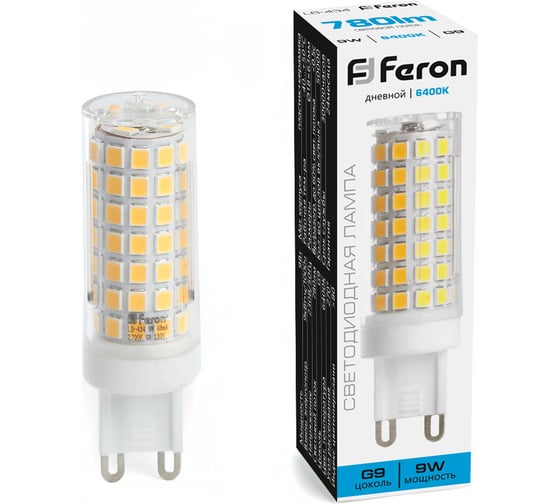 Изображение товара Светодиодная лампа FERON LB-434 G9 9W 6400K 38148