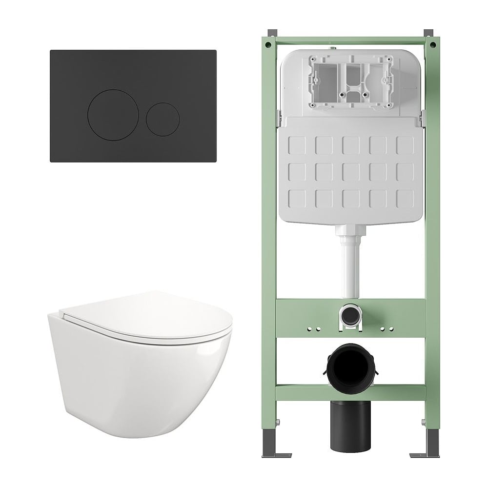 Изображение товара Комплект Alentori Инсталляция SITEMA и Унитаз FLUIRE 110 Vortex