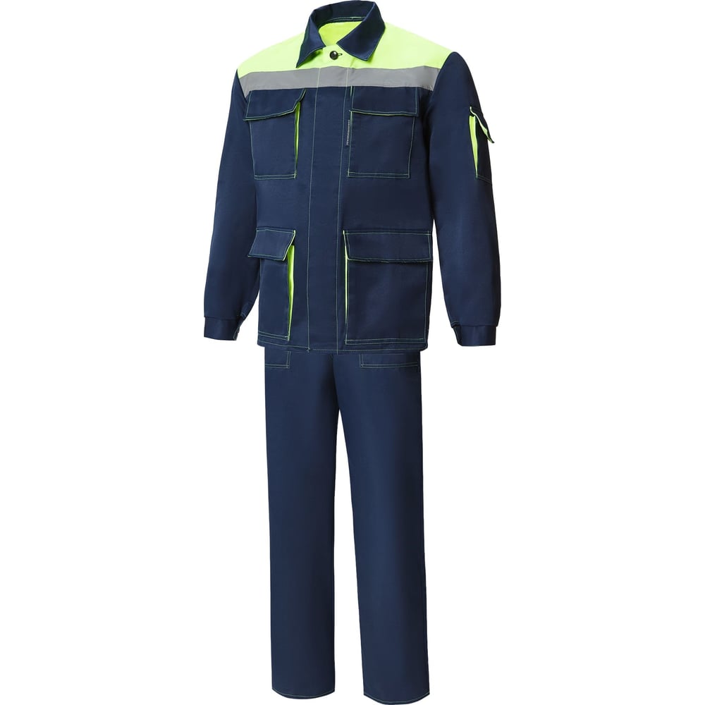 Изображение товара Костюм рабочий СОЮЗСПЕЦОДЕЖДА Коммунальщик темно-синий/лимон, рост 170-176, R52-54