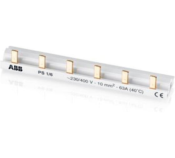 Изображение товара Шина ABB 1фазная 6модулей 63А PS1/6 2CDL210001R1006