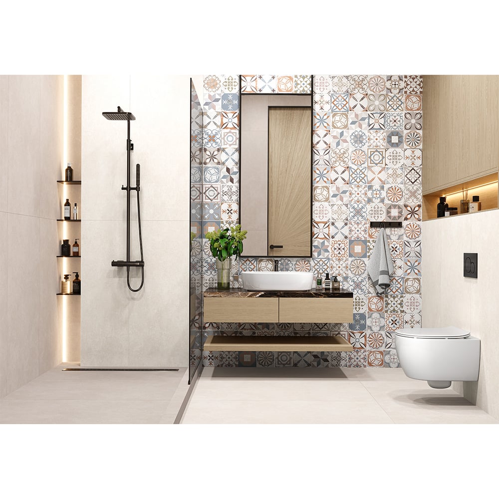 Изображение товара Керамогранит матовый Alma Ceramica Beton PRO 600х1200 бежевый для интерьера