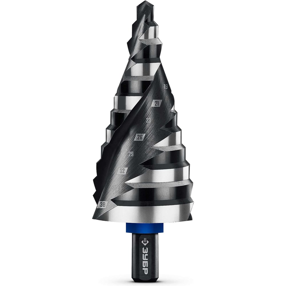 Изображение товара Сверло ступенчатое Зубр BLACK FORCE 6-38 мм, 12 ступеней