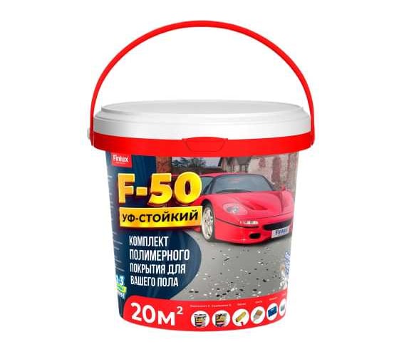 Изображение товара Полиуретановое полимерное покрытие пола Finlux Finlix F-50 уф-стойкий, двухкомпонентное, черный, 20 кв.м. 4603783218912