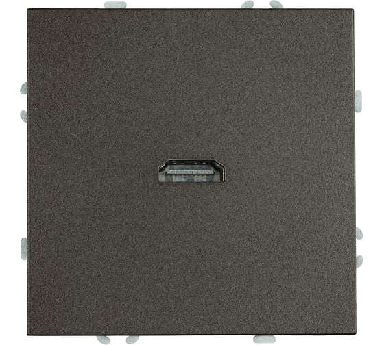Изображение товара Розетка STEKKER Эмили HDMI 2.0 Type A, механизм, RST00-5118-09, антрацит, soft touch 50168