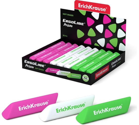 Изображение товара Ластик ErichKrause ErgoLine® Призма 44479