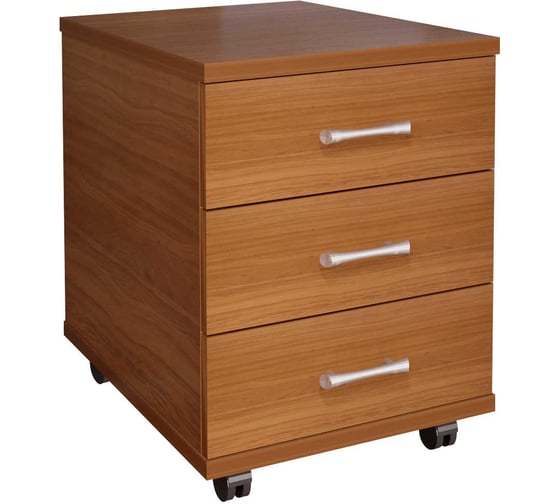 Изображение товара Тумба подкатная Монолит 3 ящика 406х518х534 орех304 ТМ24 ТМ24.304