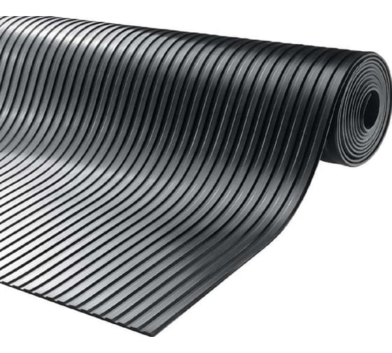 Изображение товара Резиновое рулонное покрытие ComeForte Рифленка 1,2х10 м Fine Ribbed rubber мелкая линия СС002789