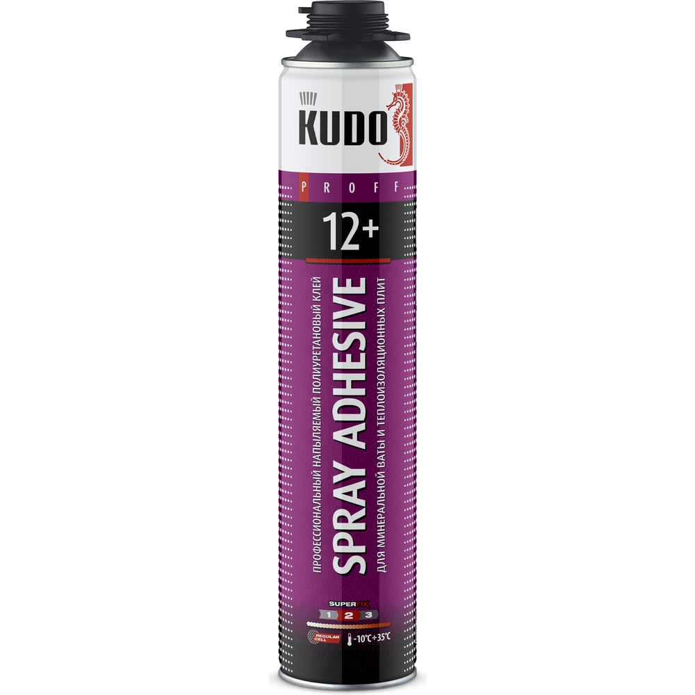 Изображение товара Клей-пена KUDO PROFF SPRAY ADHESIVE 12+ 1000 мл под пистолет