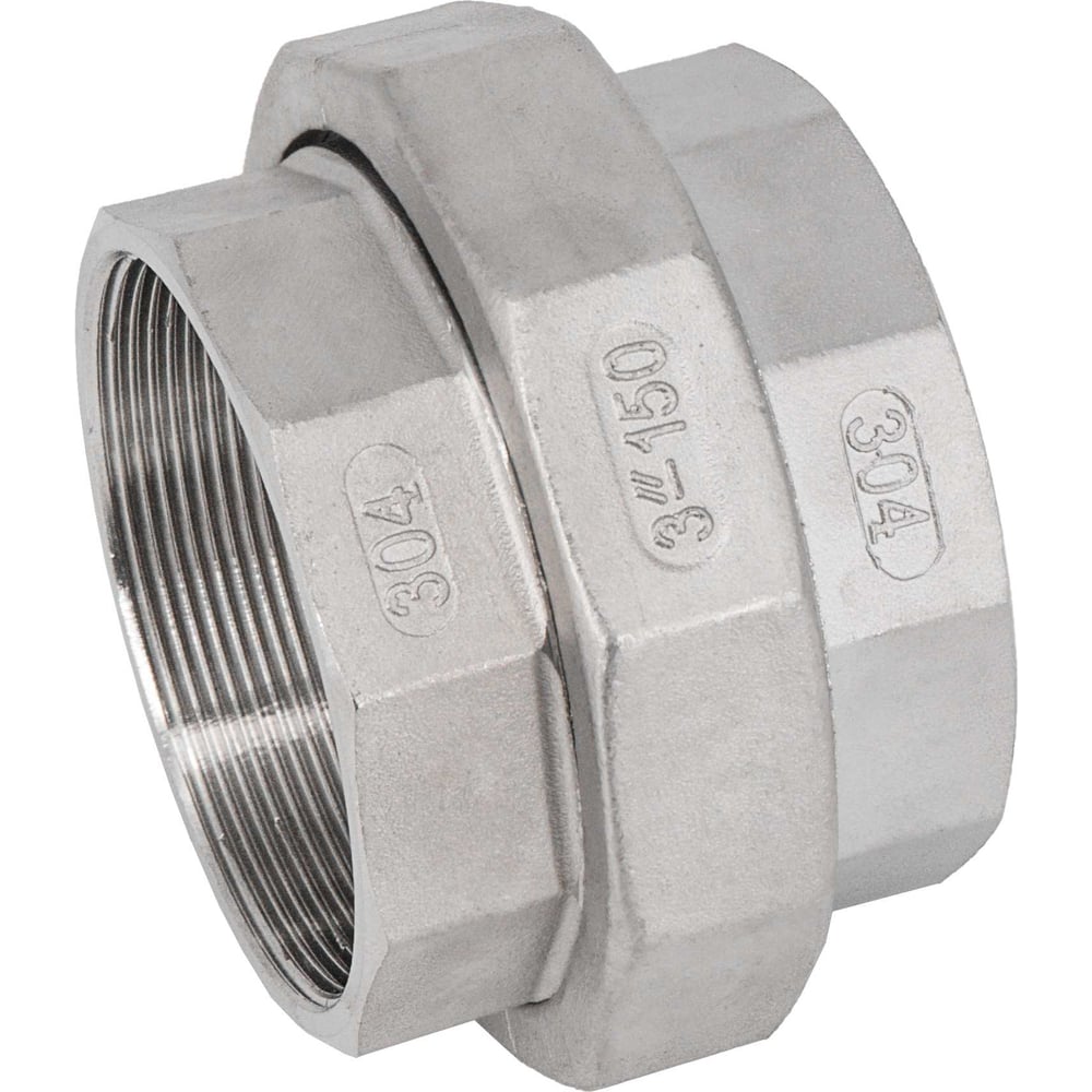 Американка NEWKEY вр/вр нержавеющая сталь AISI304 DN80 (3), (CF8), PTFE, PN16 NK-ADD80/4