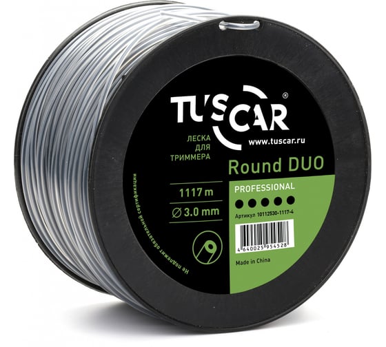Изображение товара Леска для триммера TUSCAR Round DUO, Professional, 3.0 мм, 1117 м 10112530-1117-4