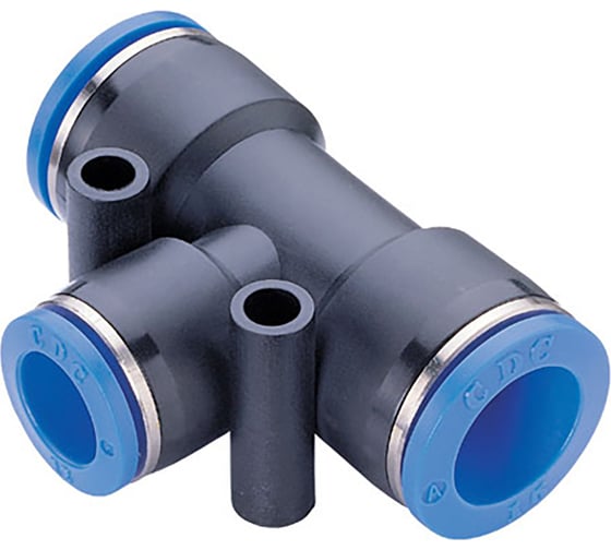 Изображение товара Фитинг Т-образный пластиковый 6 мм на 4 мм CDC Pneumatics PGT 0604N