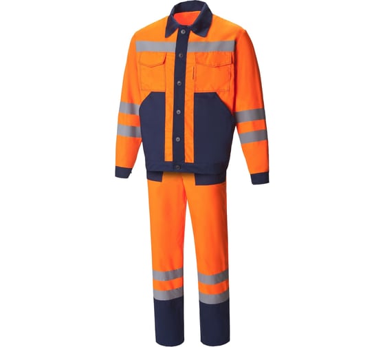 Изображение товара Костюм СОЮЗСПЕЦОДЕЖДА Магистраль с СВП оранжевый/темно-синий, р. 56-58, рост 170-176 0480020201050