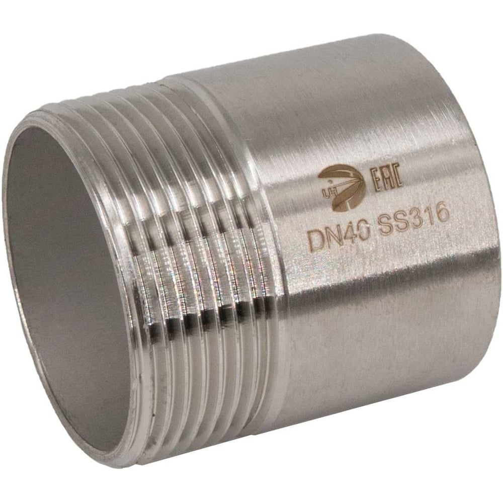 Изображение товара Ниппель приварной из нержавеющей стали AISI316 DN40 1-1/2