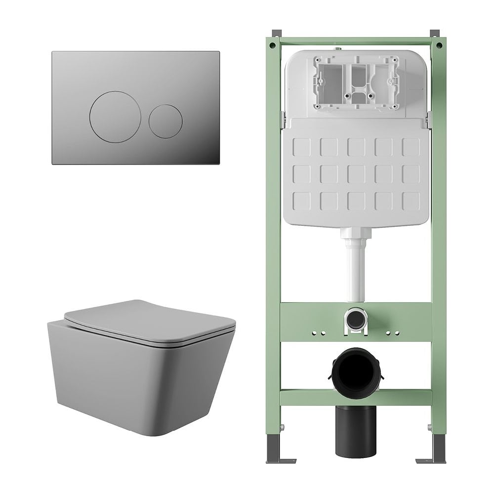 Изображение товара Комплект Alentori Инсталляция SITEMA с унитазом и смывной панелью