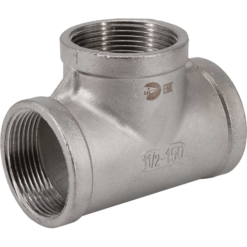 Тройник NEWKEY внутренняя резьба, нержавеющий, AISI316 DN40 (1_1/2), (CF8M), PN16 NK-DTF40/6