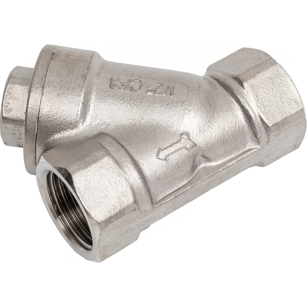 Изображение товара Обратный муфтовый клапан NEWKEY Y-тип нержавеющая сталь DN15 PN64