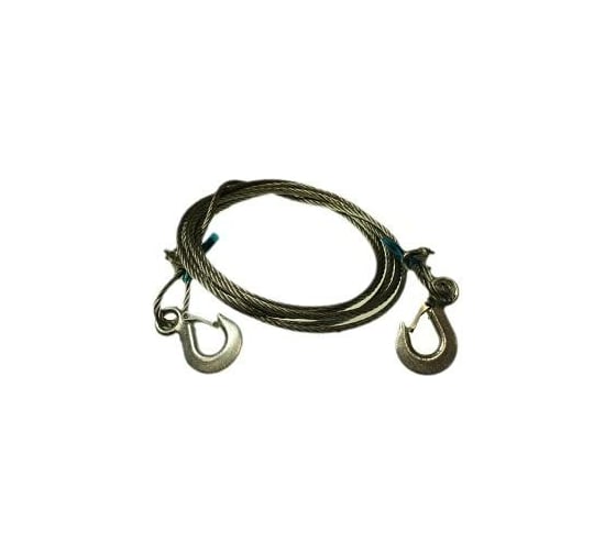 Изображение товара Буксировочный стальной витой трос Nord-Yada 6т 4м 10мм 2 крюка, в пакете 902771