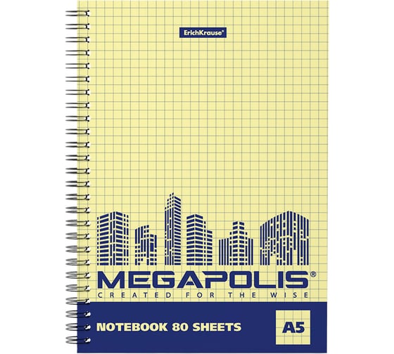 Изображение товара Общая тетрадь ErichKrause MEGAPOLIS Yellow Concept на спирали 49803