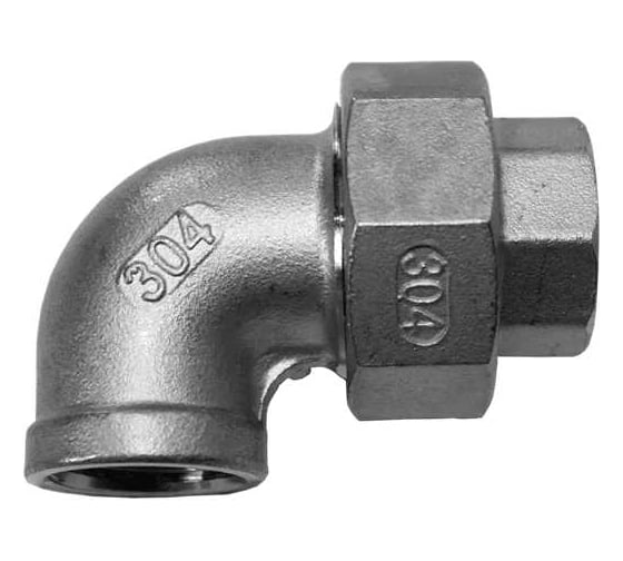 Изображение товара Американка угловая NEWKEY вр/вр нержавеющая сталь AISI304 DN15 (1/2), (CF8), PTFE, PN16 NK-ADY15/4