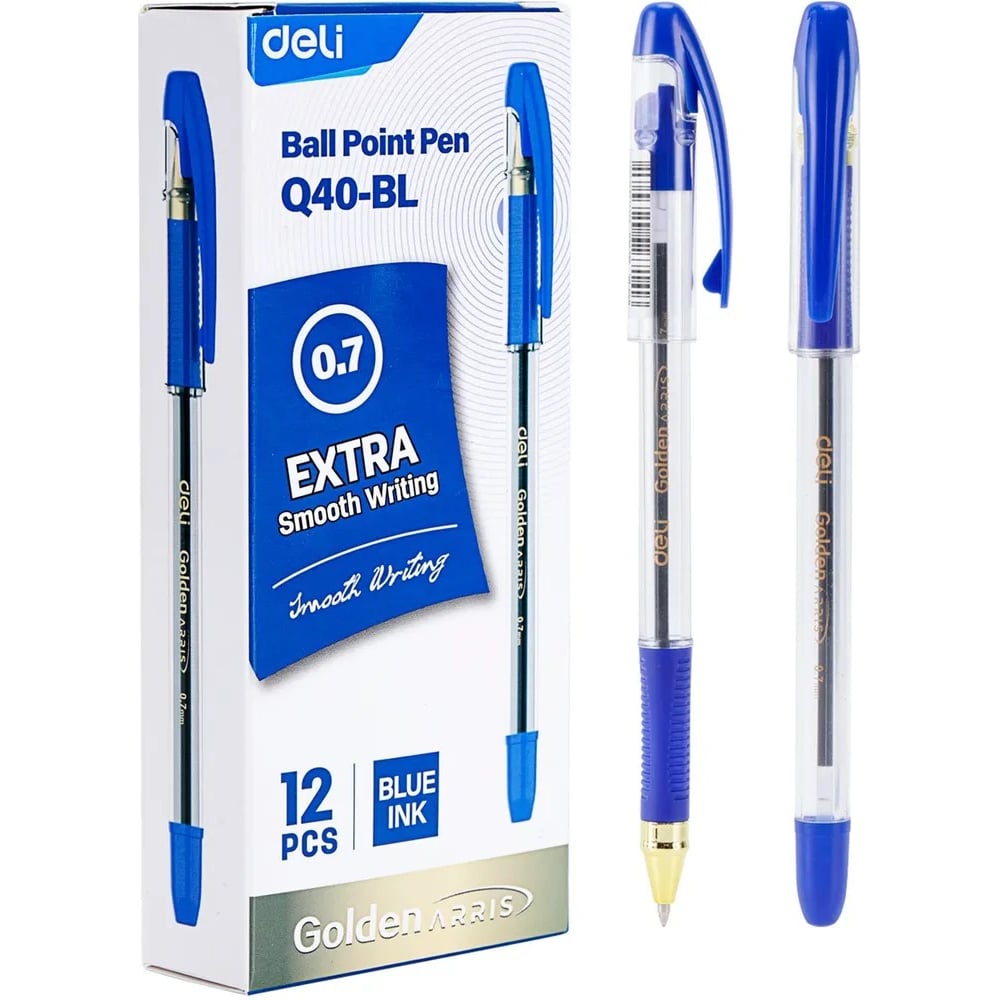 Изображение товара Шариковая ручка DELI EQ90 с пулевидным наконечником 0.7 мм набор 12 шт