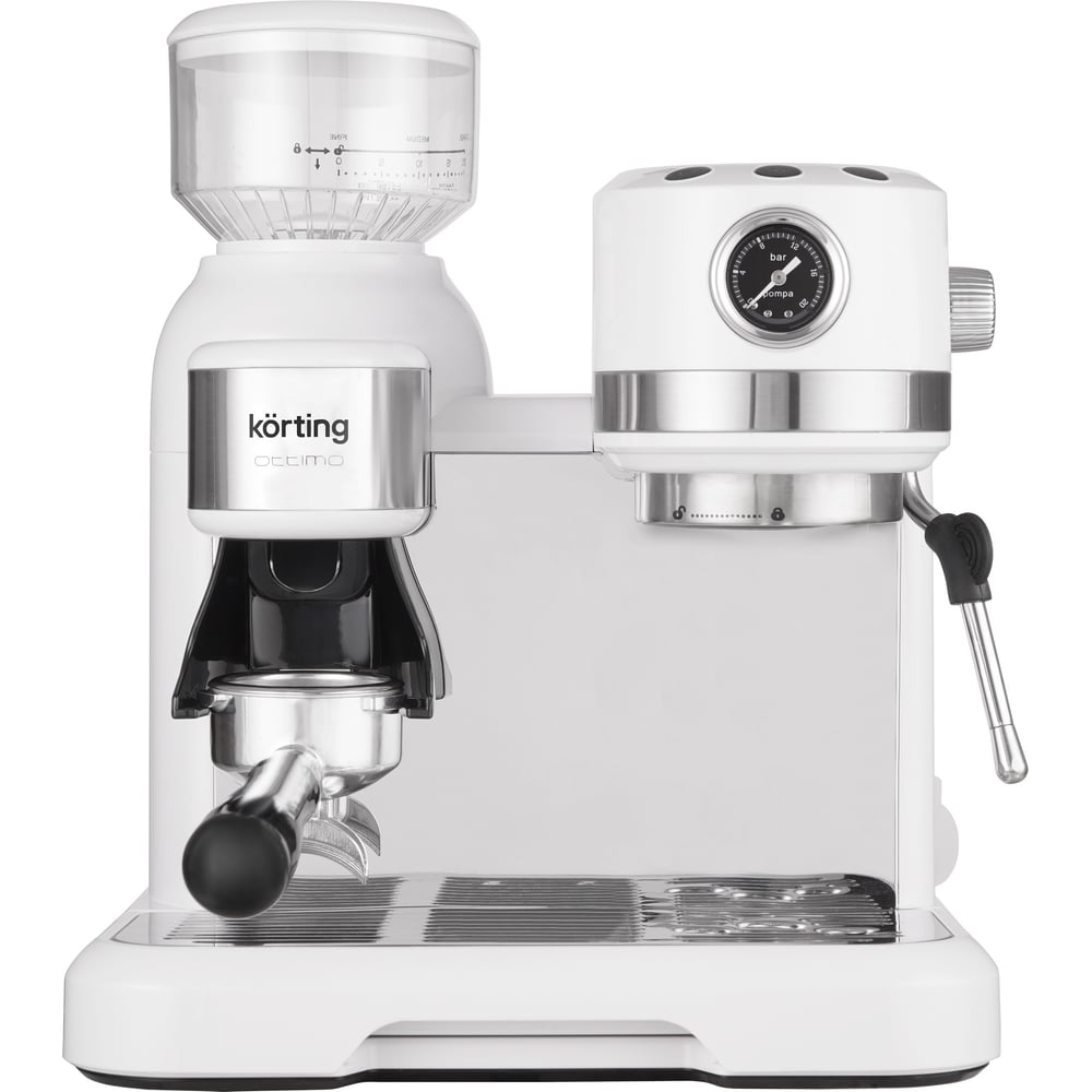 Изображение товара Кофеварка Кортинг Korting KCM 1014 SA Ottimo эспрессо капучино мощность 1500 Вт белая