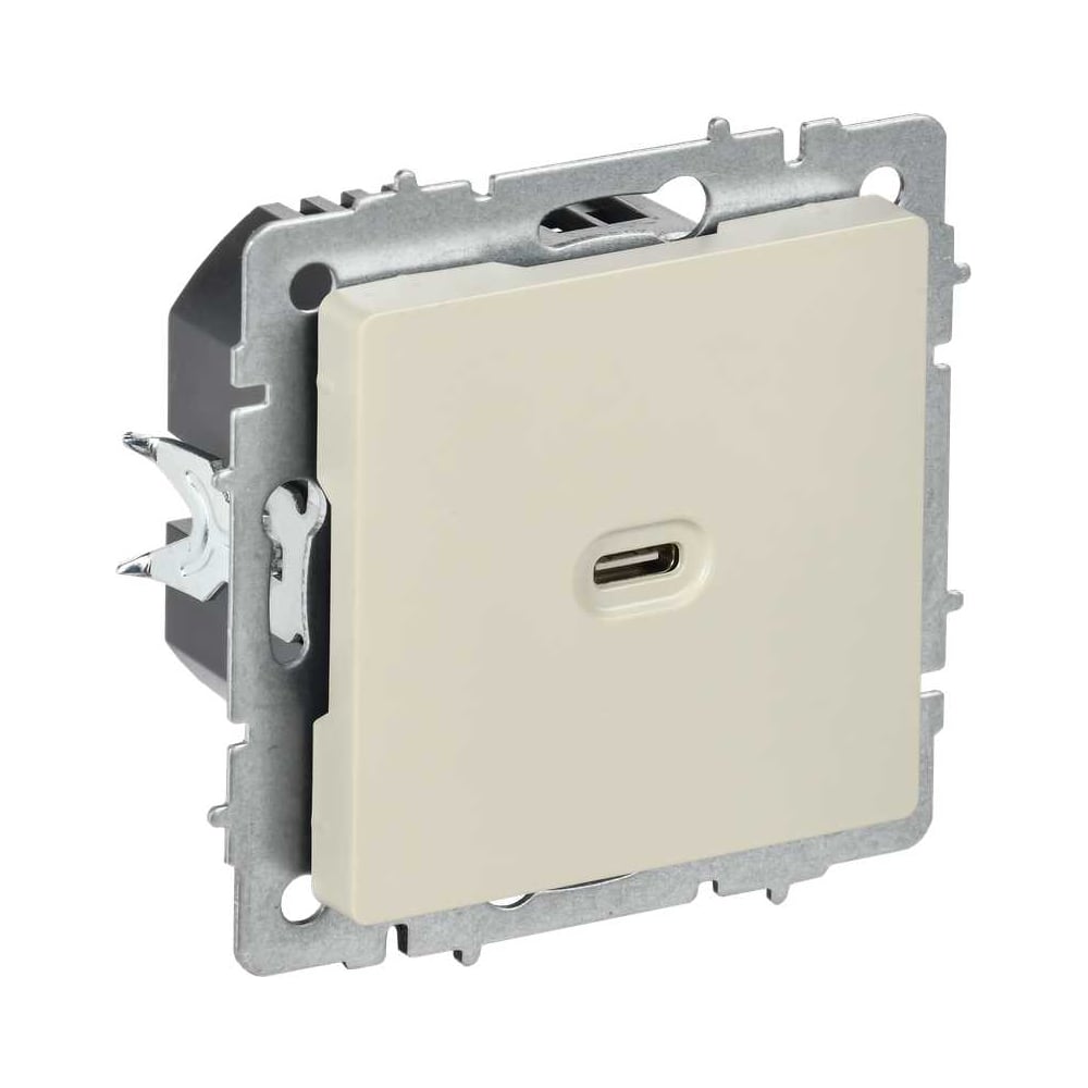 Изображение товара Розетка IEK BRITE USB C 65Вт высокая мощность быстрая зарядка современный дизайн