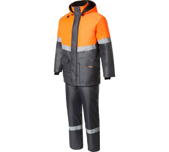 Изображение товара Костюм СОЮЗСПЕЦОДЕЖДА СОЮЗСПЕЦ утепленный, Оксфорд, темно-серый/оранжевый, р. 48-50 рост 182-188 2000000148892