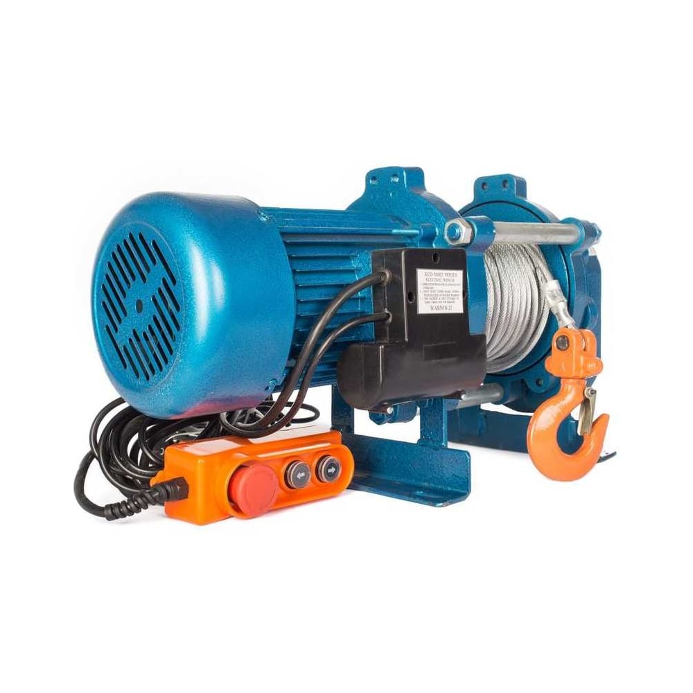 Изображение товара Лебедка TOR ЛЭК-500 E21 500 кг 380 В с 100 м тросом переносная