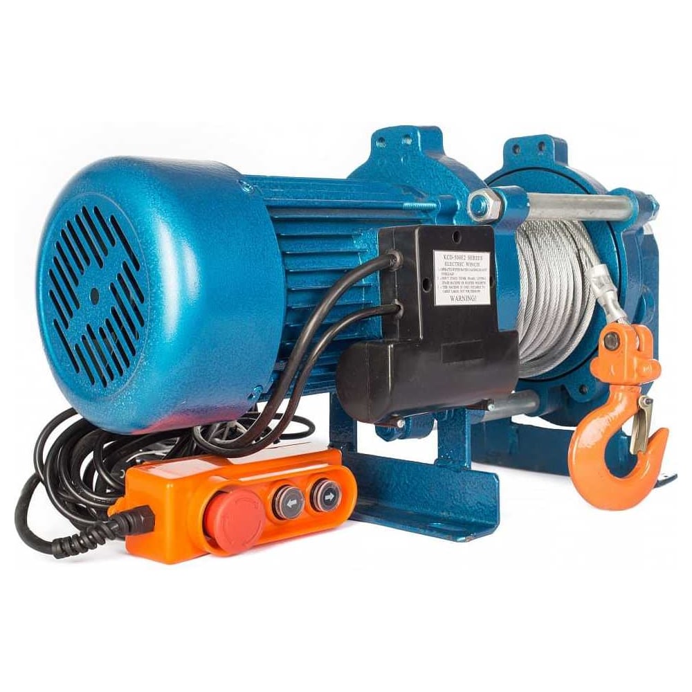 Изображение товара Лебедка TOR ЛЭК-500 E21 (KCD) 500/1000 кг, 380 В с канатом 30 м