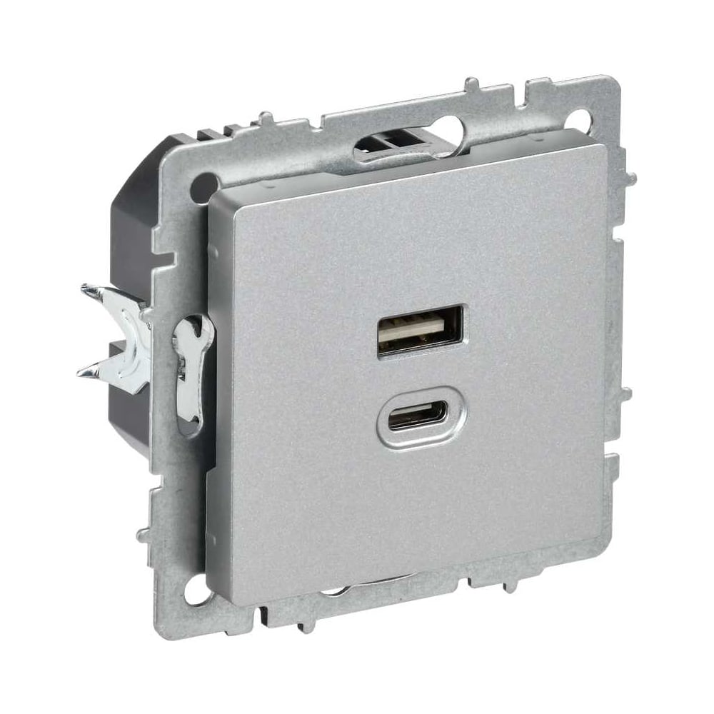 Изображение товара Розетка IEK BRITE USB A+C 45Вт с высокоскоростной зарядкой