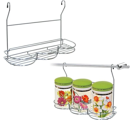 Изображение товара Навесная полка для контейнеров МУЛЬТИДОМ на рейлинг 35.5х26.5 см AN52-130