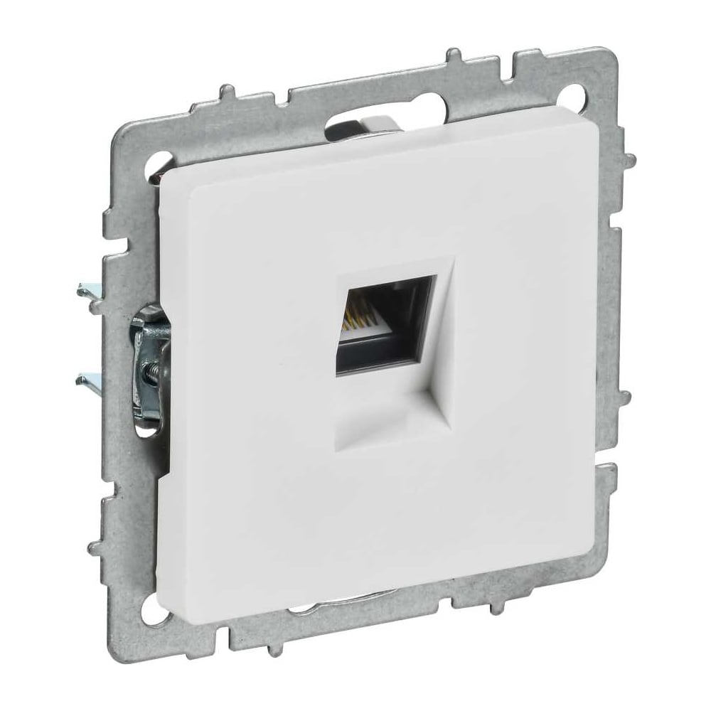 Изображение товара Розетка компьютерная IEK BRITE RJ45 категории 5E арктический белый