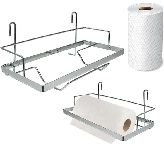 Изображение товара Навесная полка для бумажных полотенец МУЛЬТИДОМ на рейлинг 27x12x11.5 см AN52-129