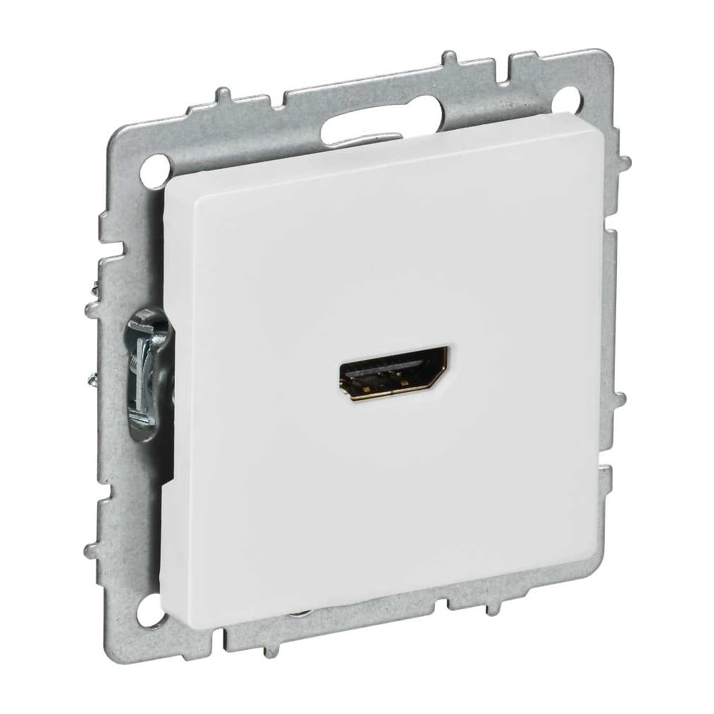 Изображение товара Розетка HDMI IEK BRITE арктический белый BR-H10-K91 компактная встроенная