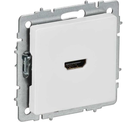 Изображение товара Розетка HDMI IEK BRITE РHDMI-0-БрАБ арктический белый BR-H10-K91