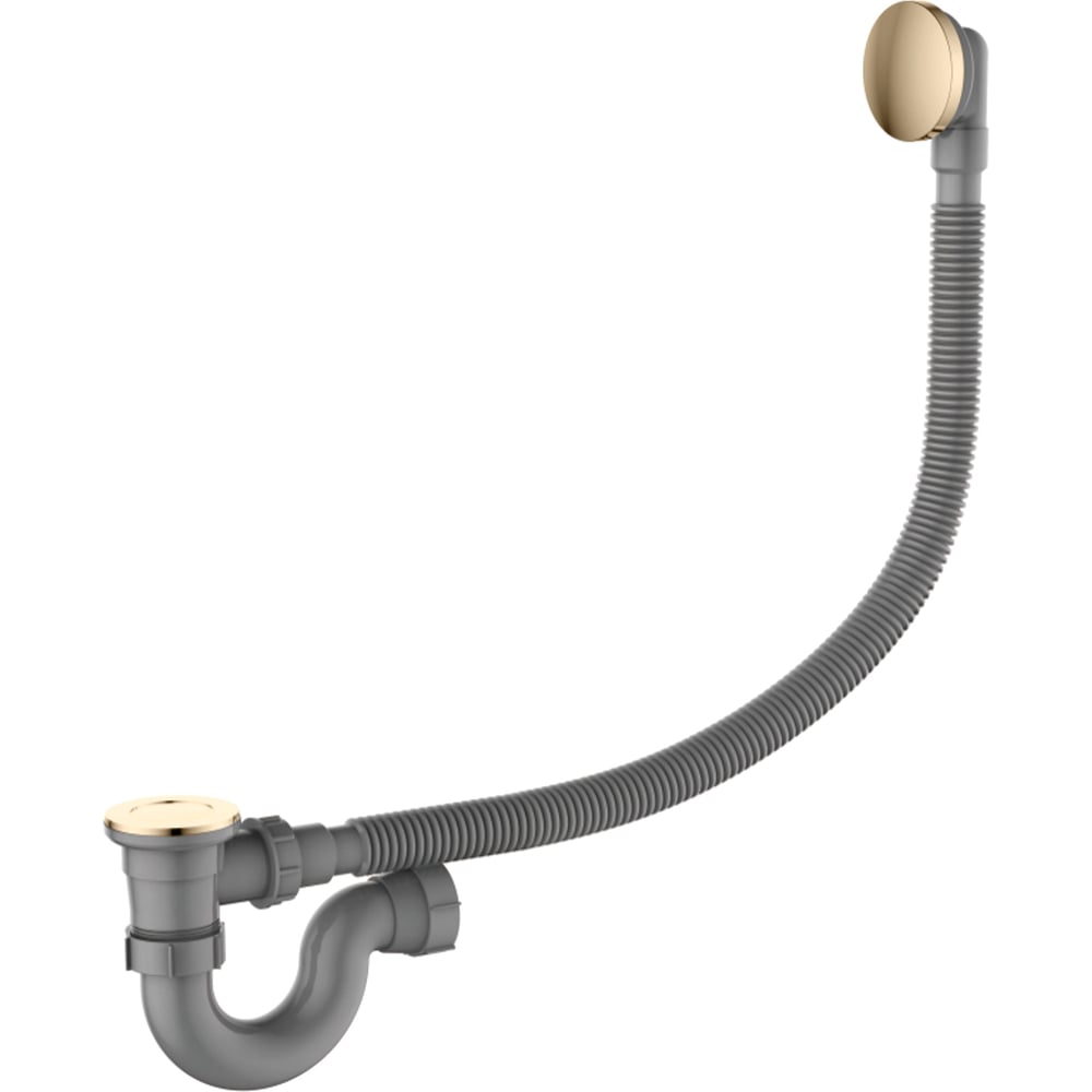 Изображение товара Автоматический слив-перелив Ledeme L84Y-1 для ванны, клик-клак, золотой сатин